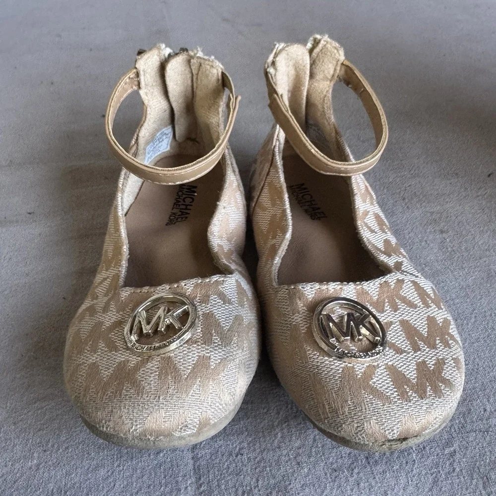 Size 8c - MICHAEL Michael Kors Girls Logo Ballet‎ Flats